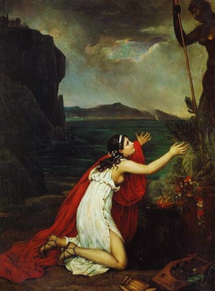 Sapfo betet zu Afrodite